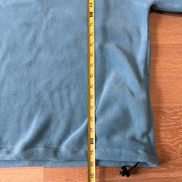 VTG ll bean women’s med pullover quarter snap fleece light blue green vintage - Picture 8 of 10